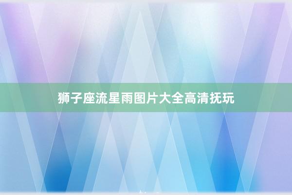 狮子座流星雨图片大全高清抚玩